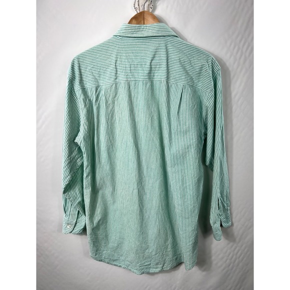 Casey Coleman VTG Sz. P Embroidered Button Up Shirt Long Sleeve Sunflowers Green - Picture 3 of 7